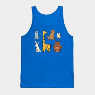 Animal flat Cute Illustration Tank Top